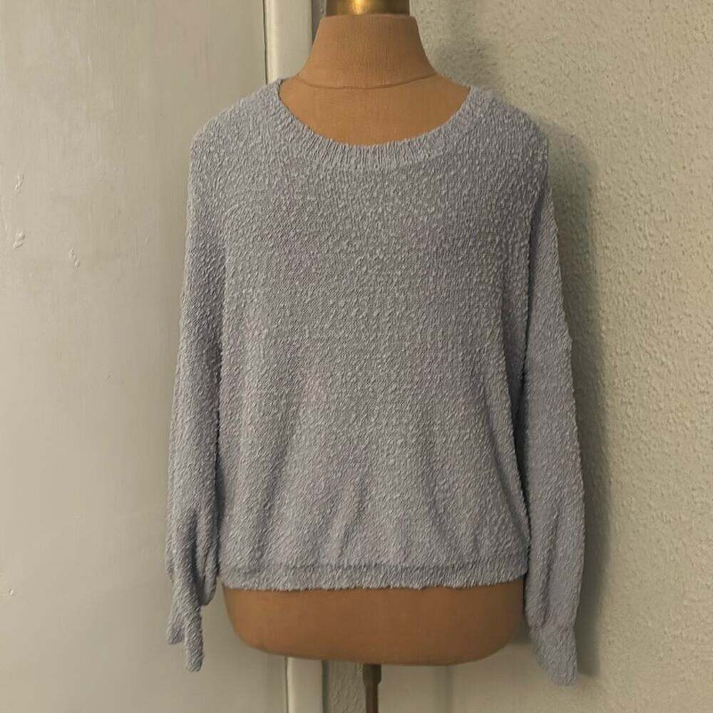 Altar'd State Oversized Gray Crewneck Nubby Sweater S/M Cabincore Cozycore Boho